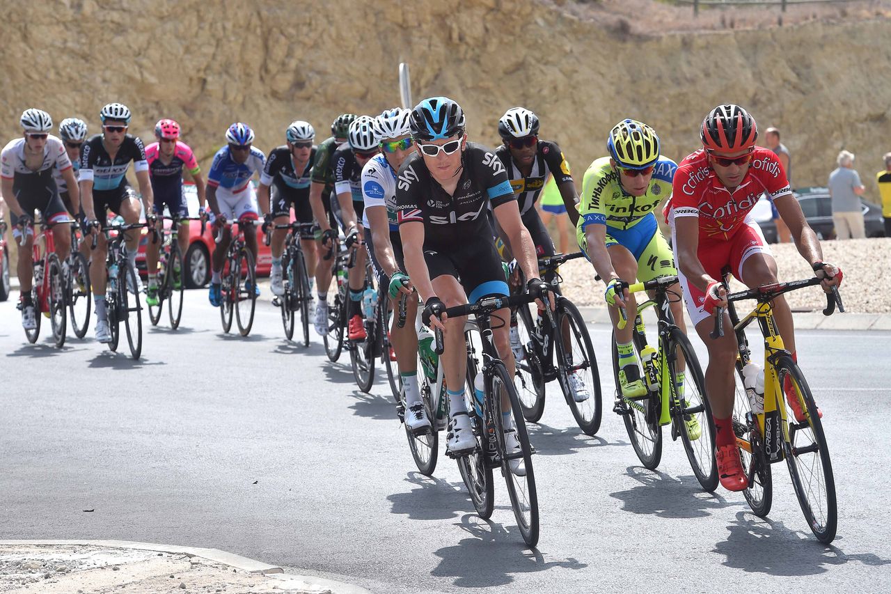 Geraint Thomas (Sky) in the large breakaway