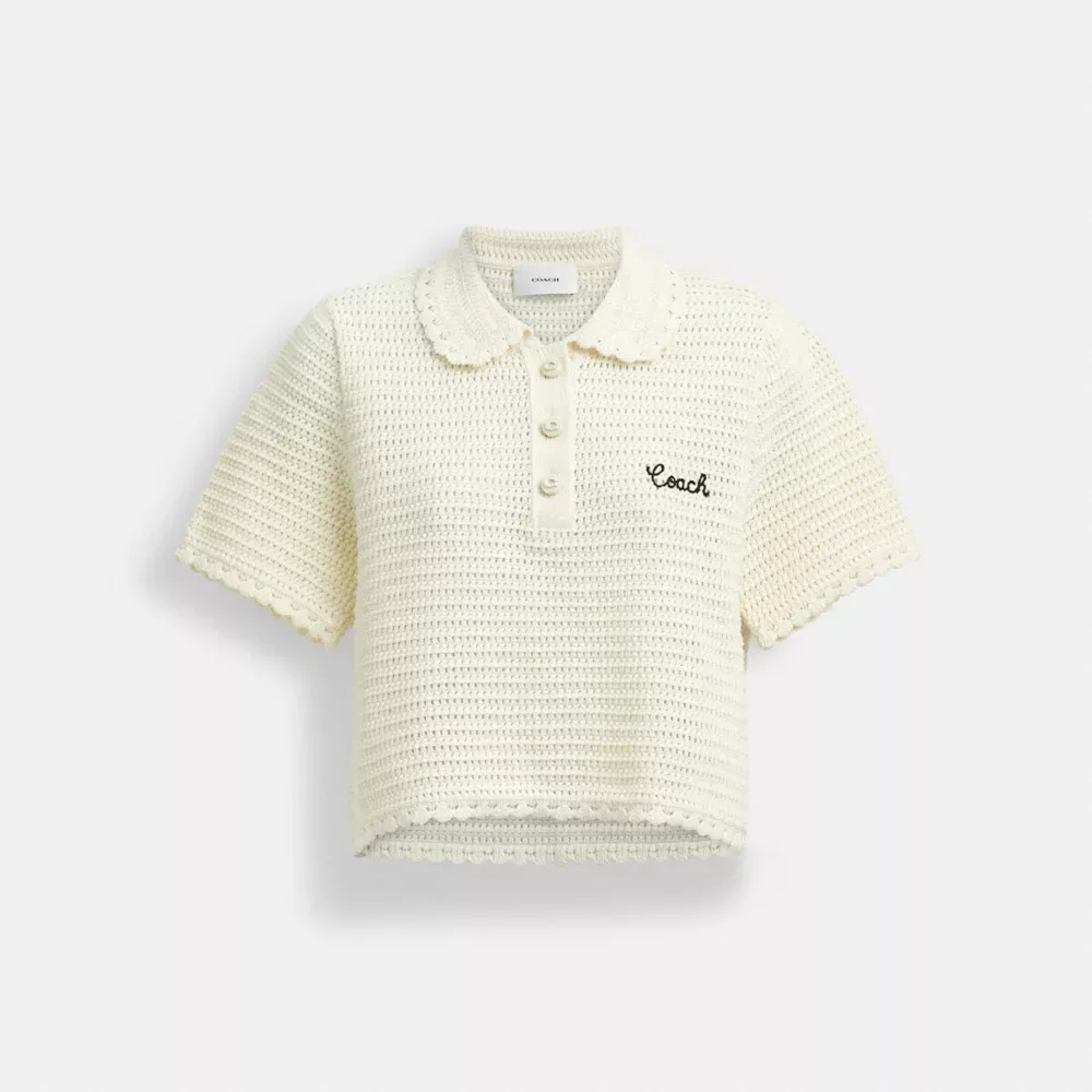 Knit Cropped Polo