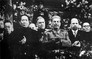 Mao Zedong and Joseph Stalin