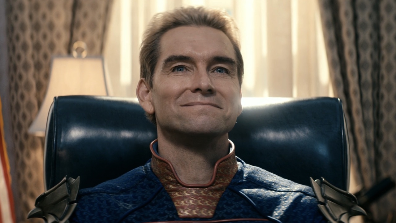 Homelander smiling in the Oval Office in the series finale.