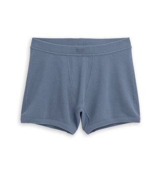 Organic Cotton Rib 4.5" Trunks - Blue Haze