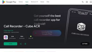 Website screenshot for Cube ACR Call Recorder