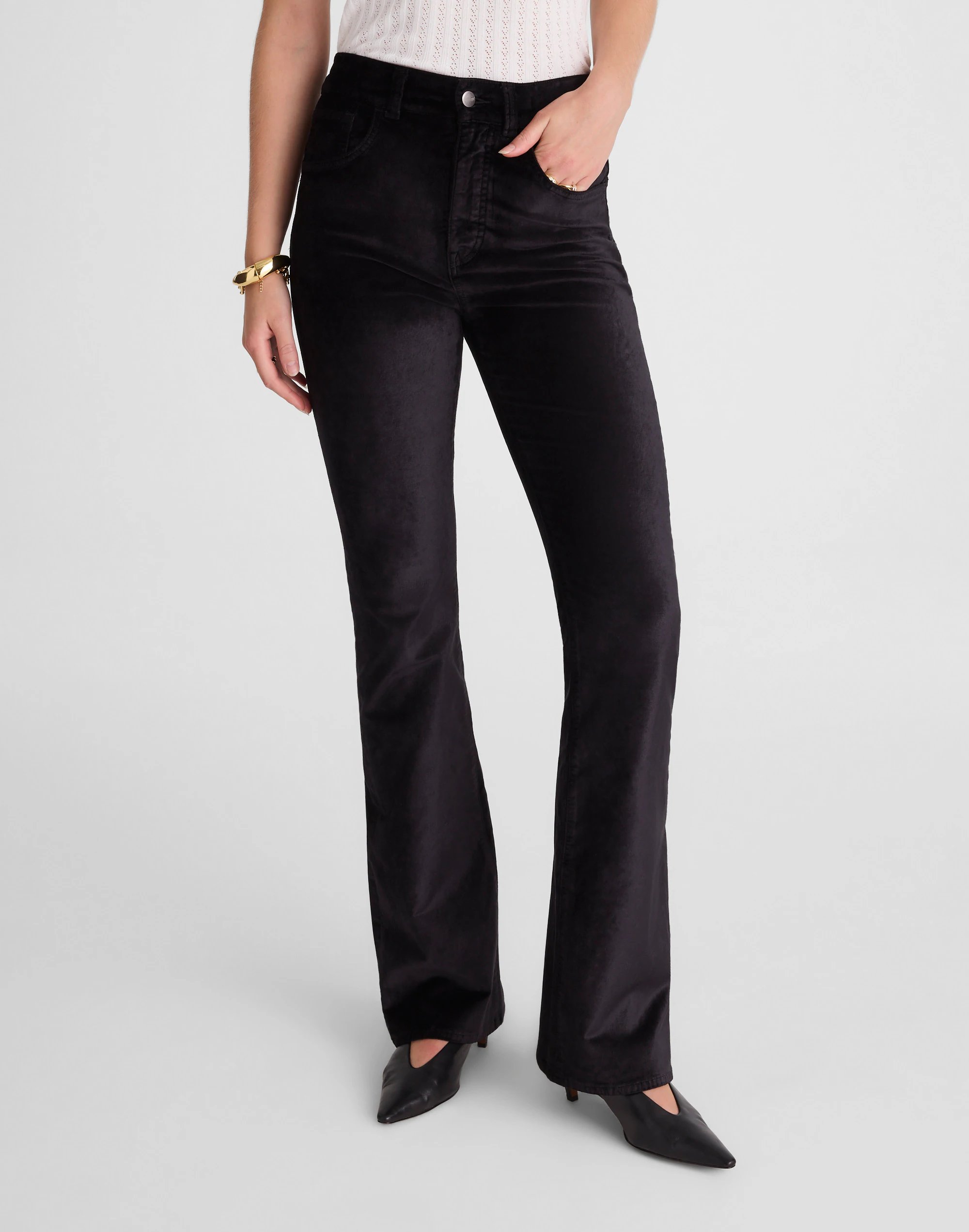 The Stretch Flare Pant in Velvet