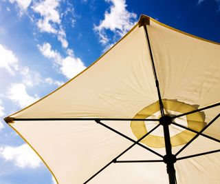 an open patio umbrella