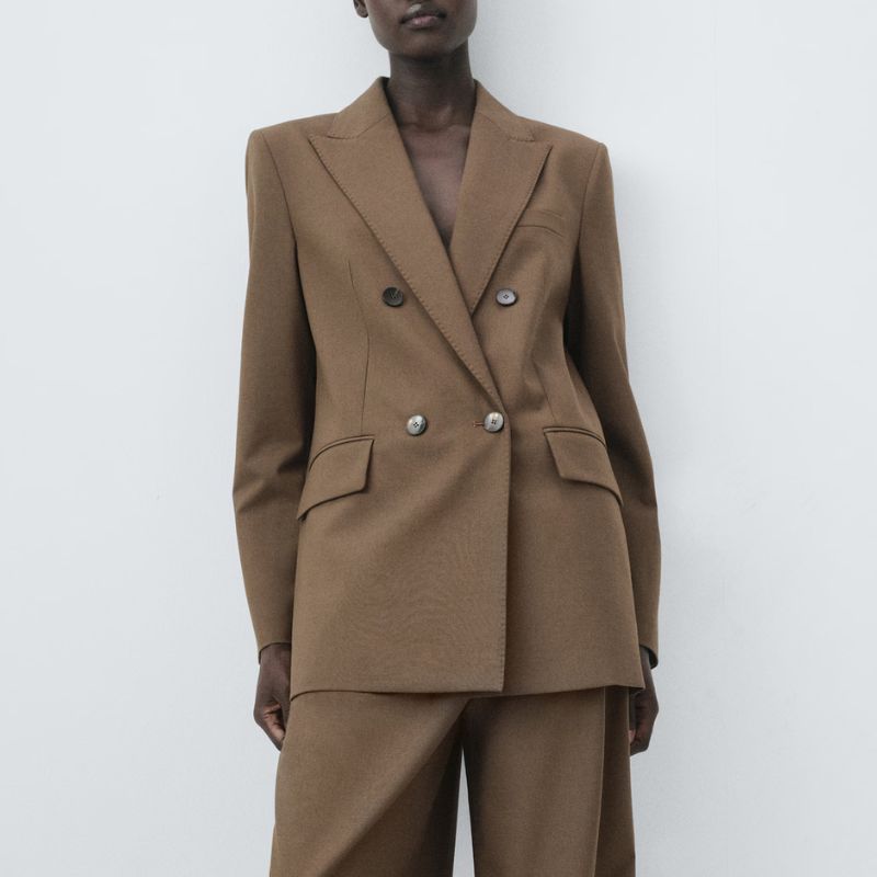 Mango , Double-Breasted Suit Jacket