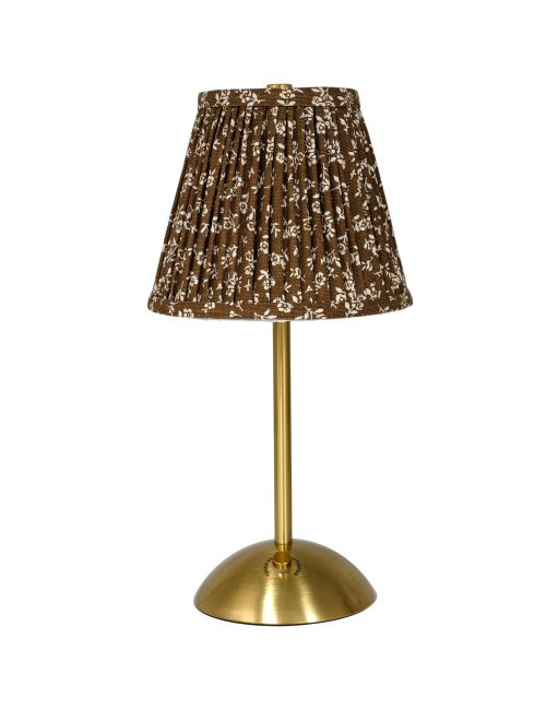 Brown Floral Rechargeable Table Lamp