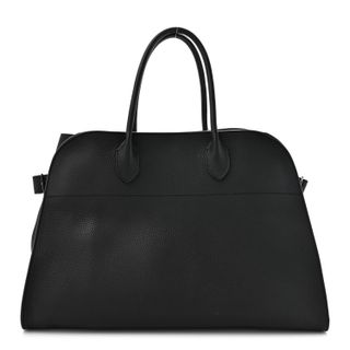 The Row, Matte Grained Calfskin Soft Margaux 15 Black