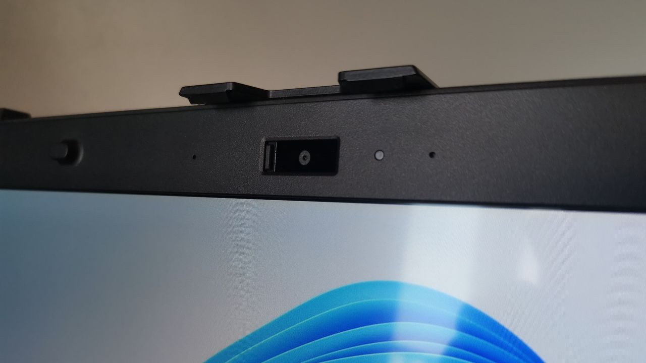 A closeup of the Dell Latitude 7330 Rugged Extreme webcam