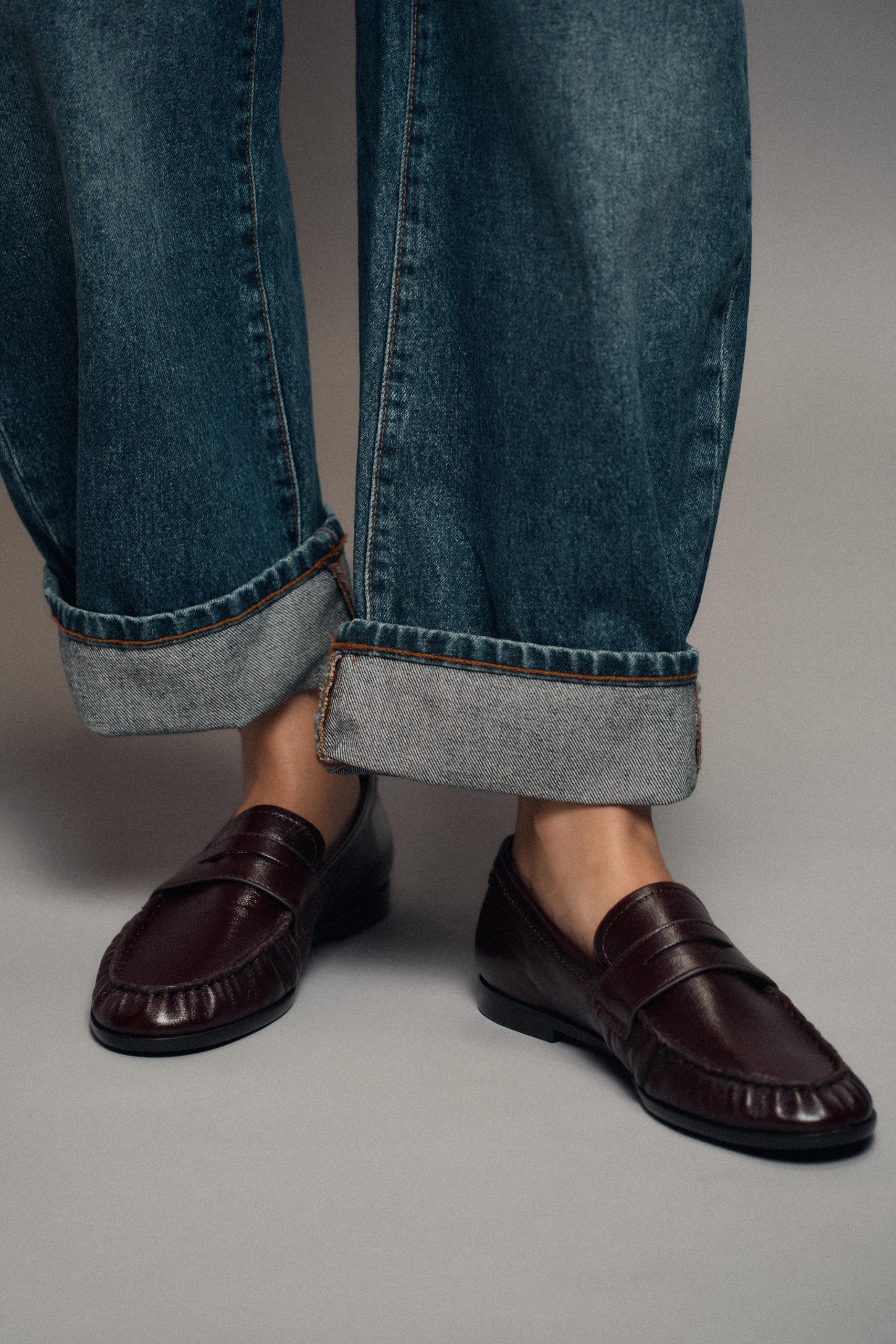 Leather Loafers - Brown - 2