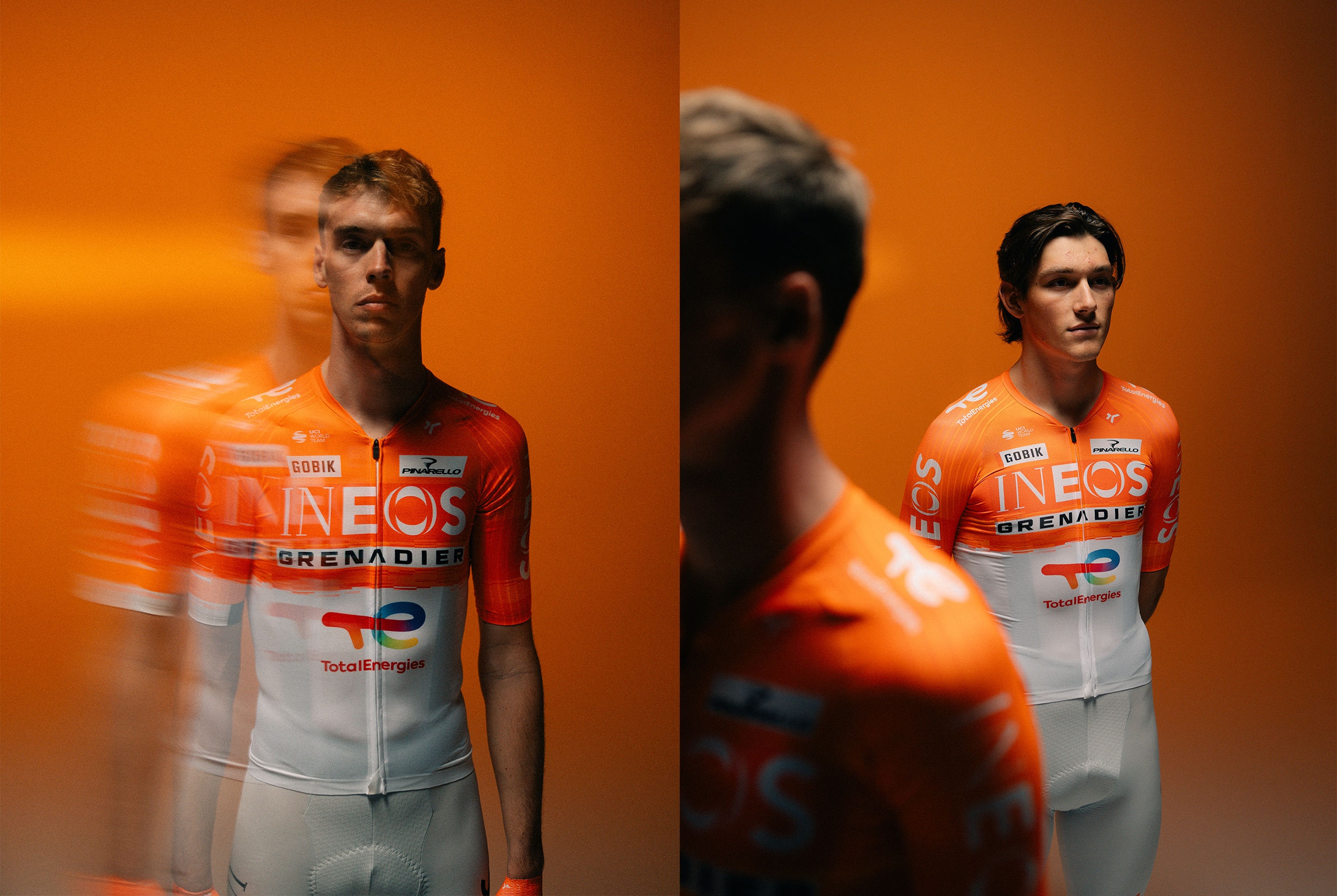 Two riders in Ineos Grenadiers kit