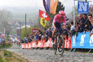 Tour of Flanders - Alberto Bettiol of Italy and Team Ef Education First on the Paterberg