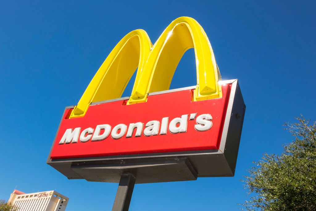 A view of a McDonald&amp;#039;s restaurant sign in Orlando, Florida. 