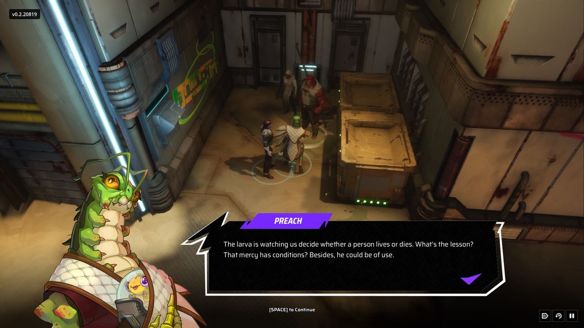 A series of images showing Starfinder: Afterlight, including dialogue, cutscenes, and combat.