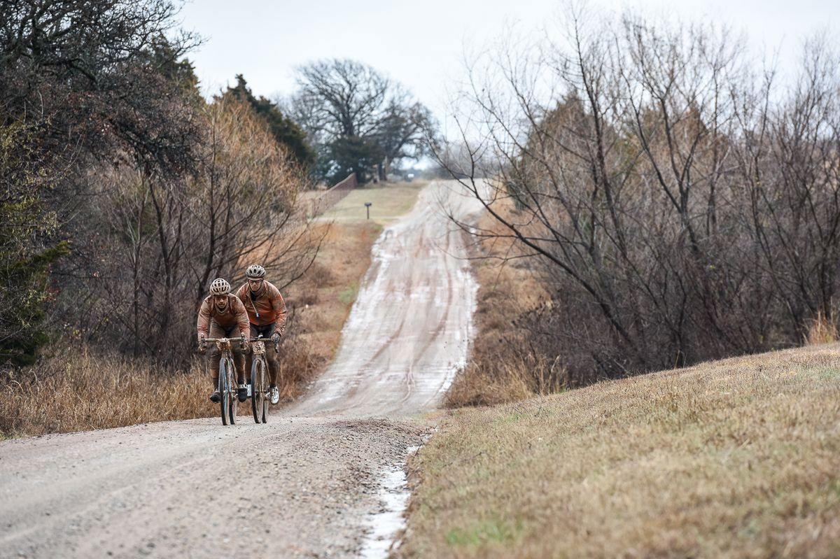 Two riders out in the Oklahoma countryside