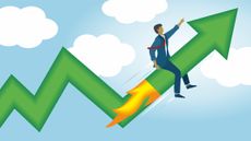 investor rides green arrow rocket higher