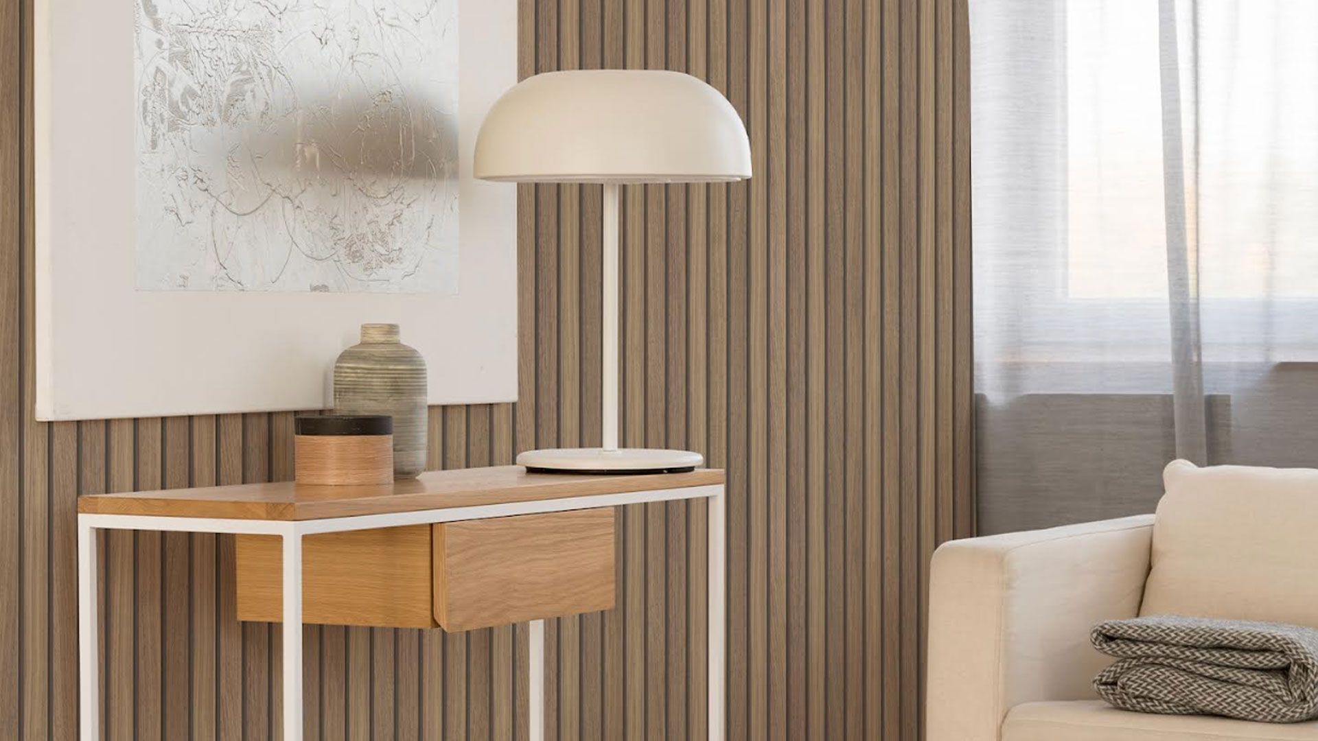 faux slat wall wallpaper