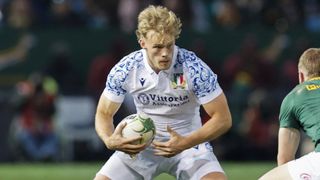 Italy wing Louis Lynagh, the son of Wallabies great Michael Lynagh