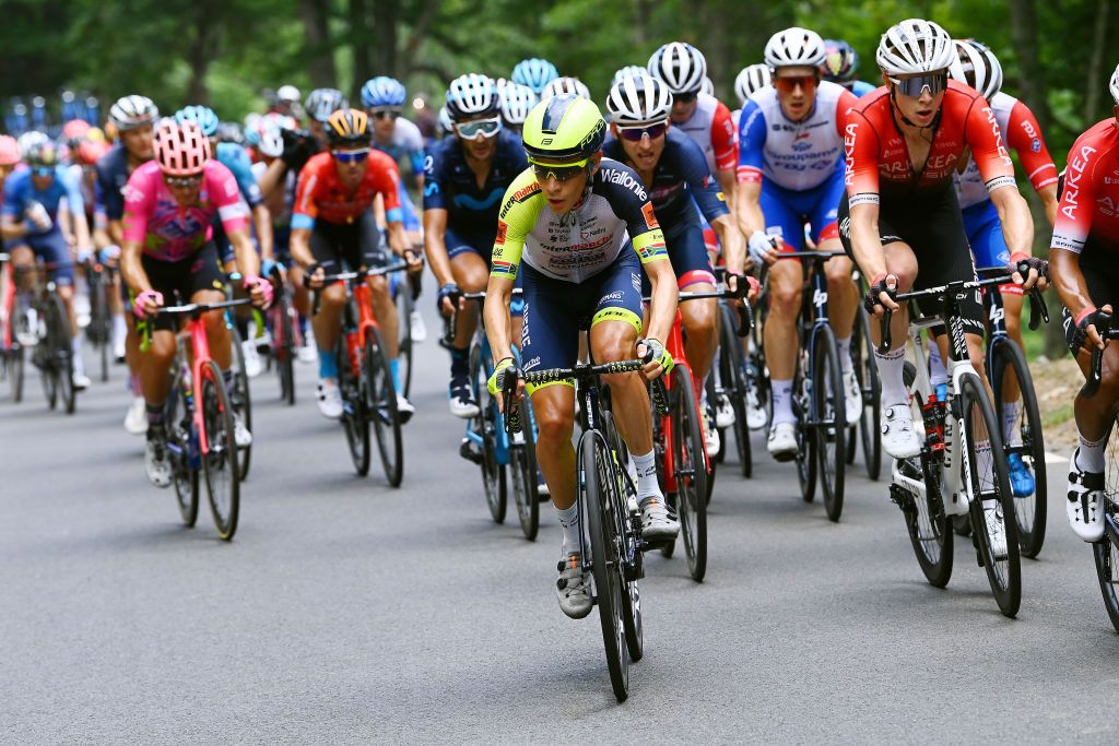 PEYRAGUDES FRANCE JULY 20 Louis Meintjes of South Africa and Team Intermarch Wanty Gobert Matriaux competes during the 109th Tour de France 2022 Stage 17 a 1297km stage from SaintGaudens to Peyragudes 1580m TDF2022 WorldTour on July 20 2022 in Peyragudes France Photo by Tim de WaeleGetty Images