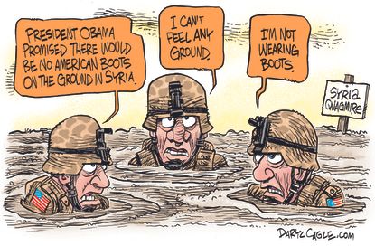 Obama cartoon Syria soldiers