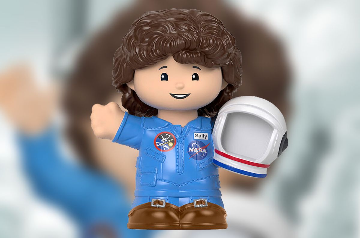 Sally Ride, the first American women to fly into space, is celebrated as a Fisher-Price Little People Collector figure in the new &quot;Inspiring Women&quot; set coming out Oct. 3, 2021.