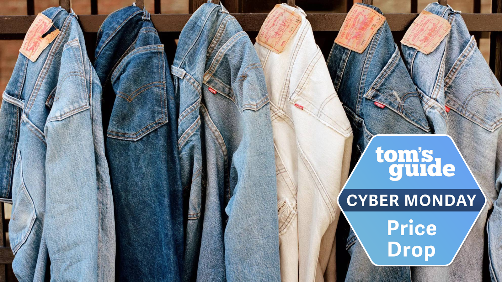 levi's denim with a tom's guide cyber monday deals badge