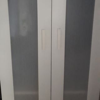 wardrobe with glass pane doors