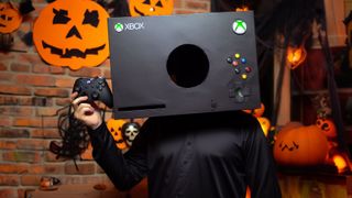 Xbox Series X themed Halloween costume generated by AI