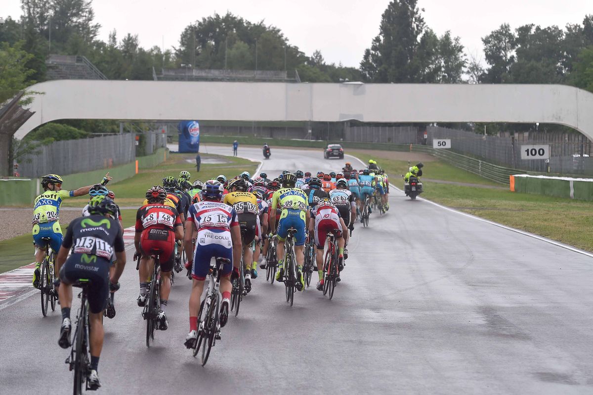 The Giro d'Italia on the Imola F1 circuit