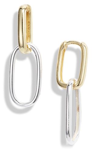 Two-Tone Link Earrings