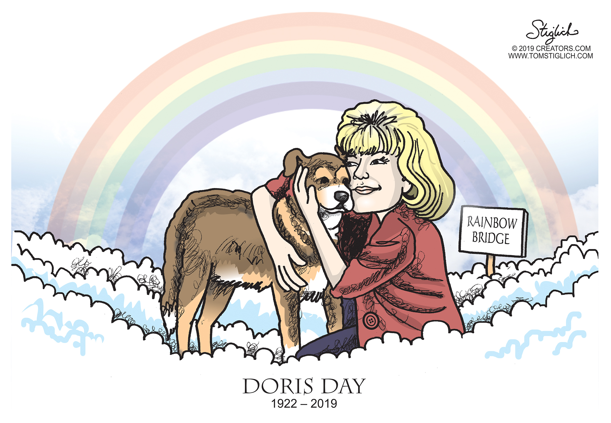 Editorial Cartoon U.S. RIP Doris Day