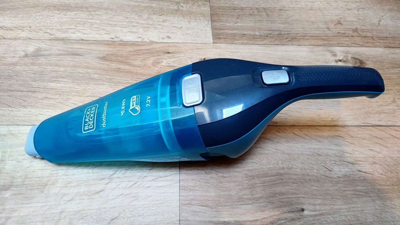 Black+Decker Dustbuster QuickClean being tested in writer's home
