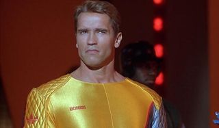 The Running Man Arnold Schwarzenegger in 80's spandex