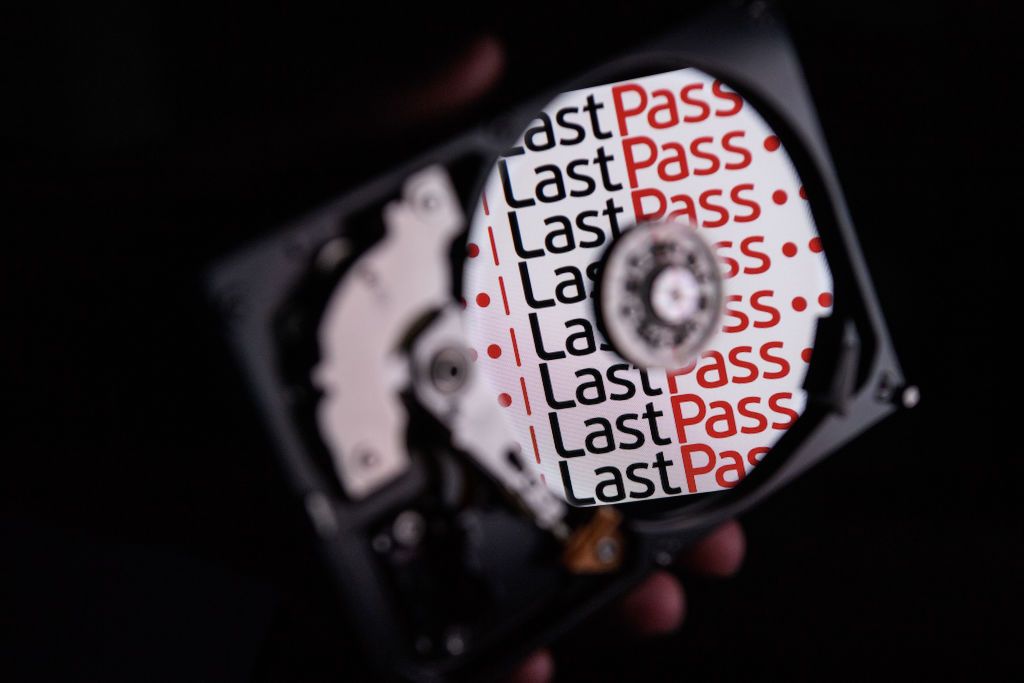 hard drive with lastpass logo