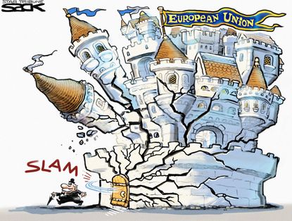 Political cartoon World Brexit fallout EU