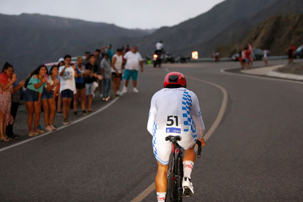 Gaviria on the uphill section