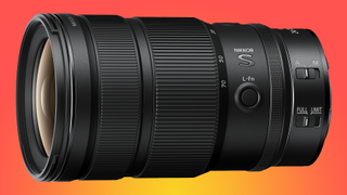 Nikon Z 24-70mm f/2.8 S II with red/yellow background