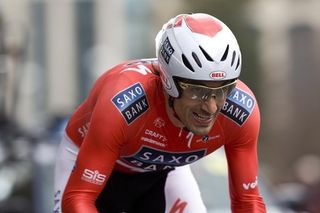 Fabian Cancellara (Saxo Bank) during his winning prologue performance