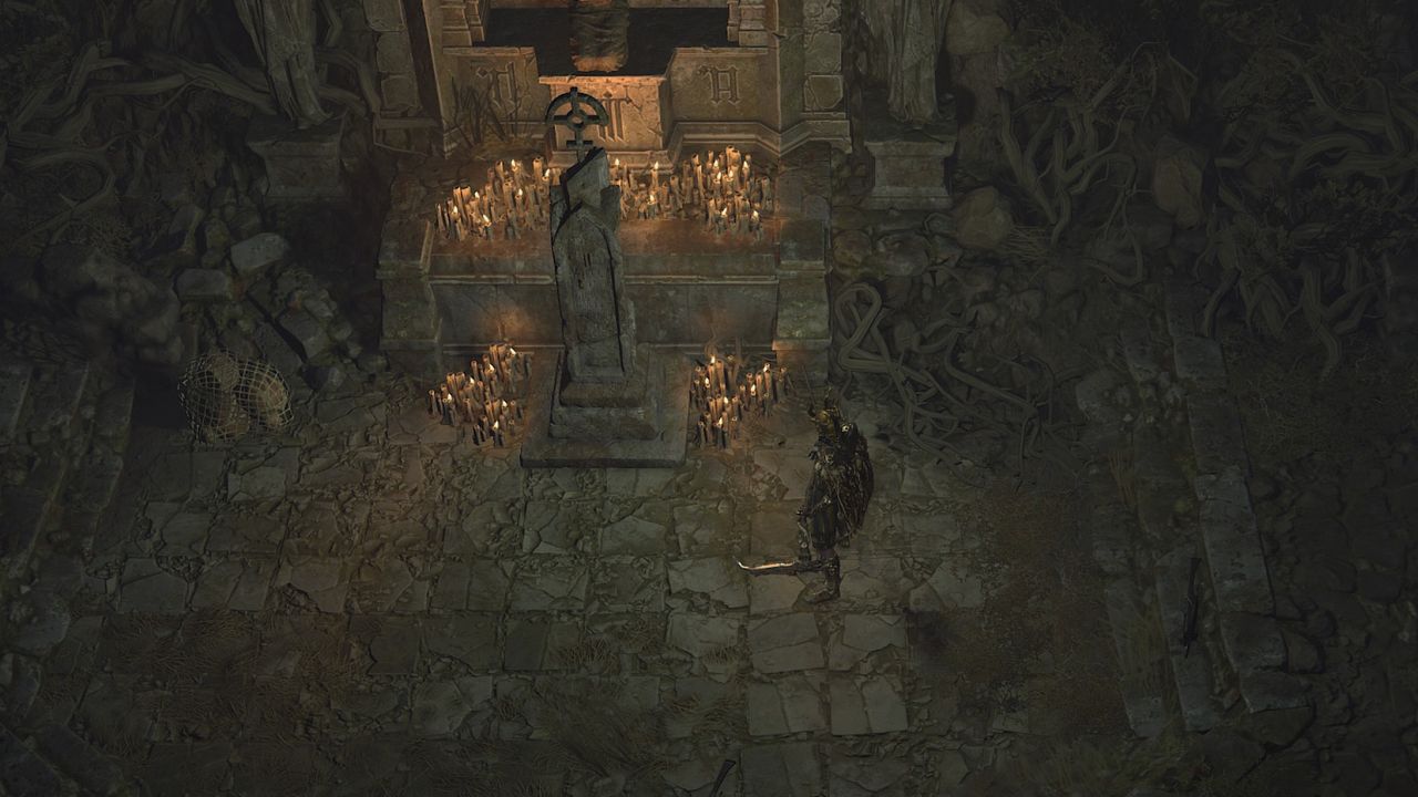 Diablo 4 Prayer for Salvation - worn gravestone