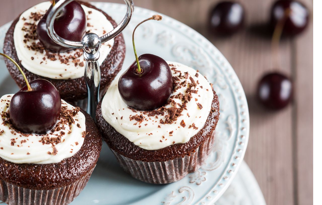 Black forest cupcakes