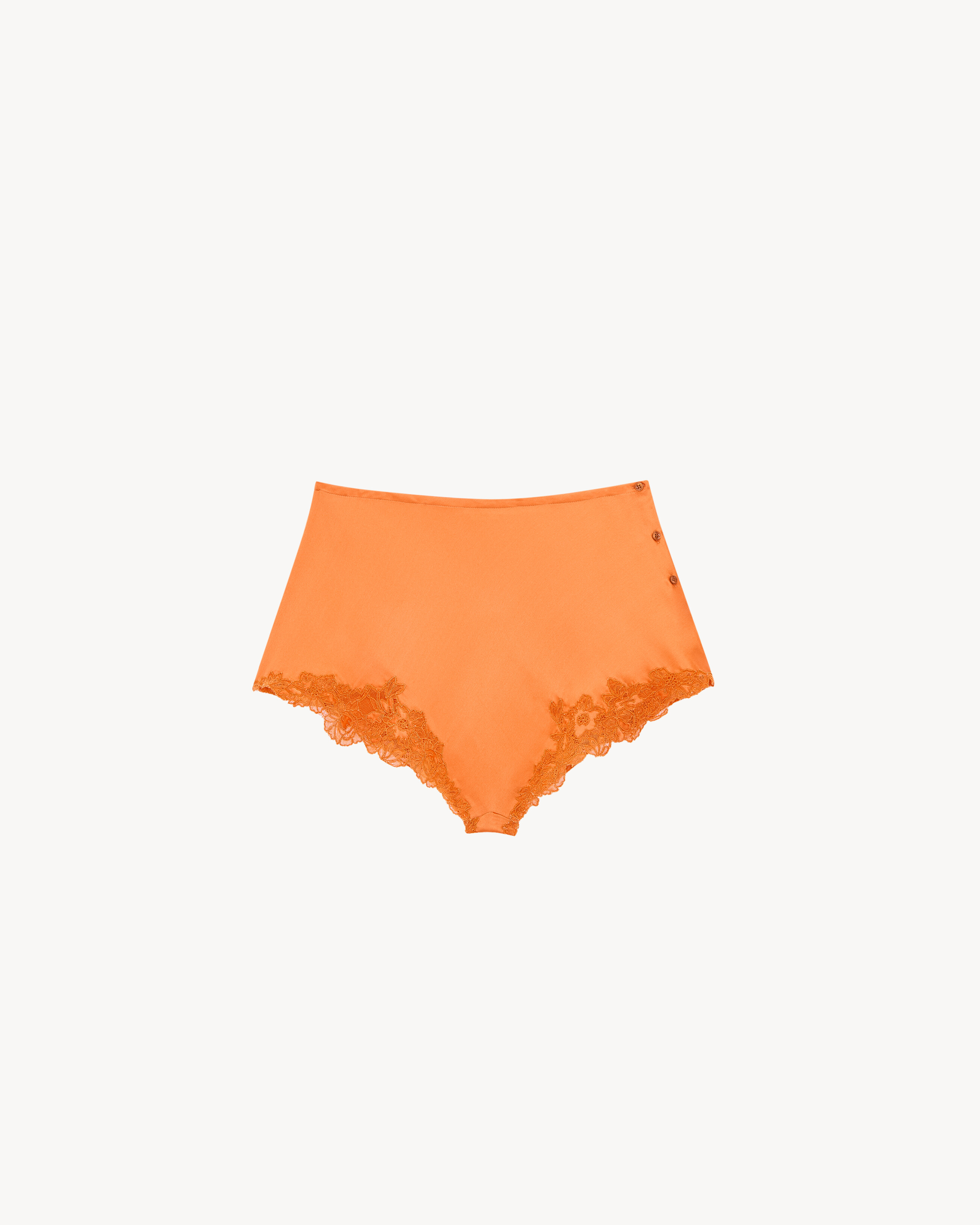 Embroidered Lingerie Shorts in Silk Crepe Muslin