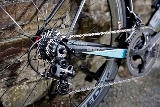 Ultra-thin seatstays provide comfort and somewhere to put the go-faster stripes
