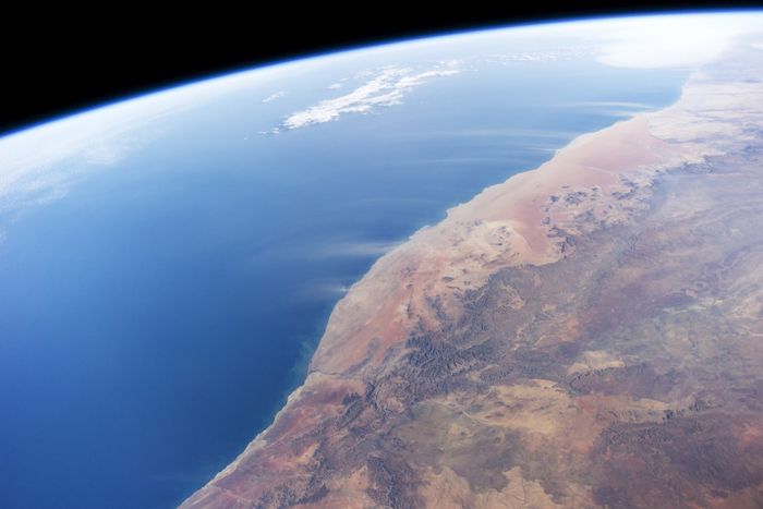 Dust plumes off Namibia