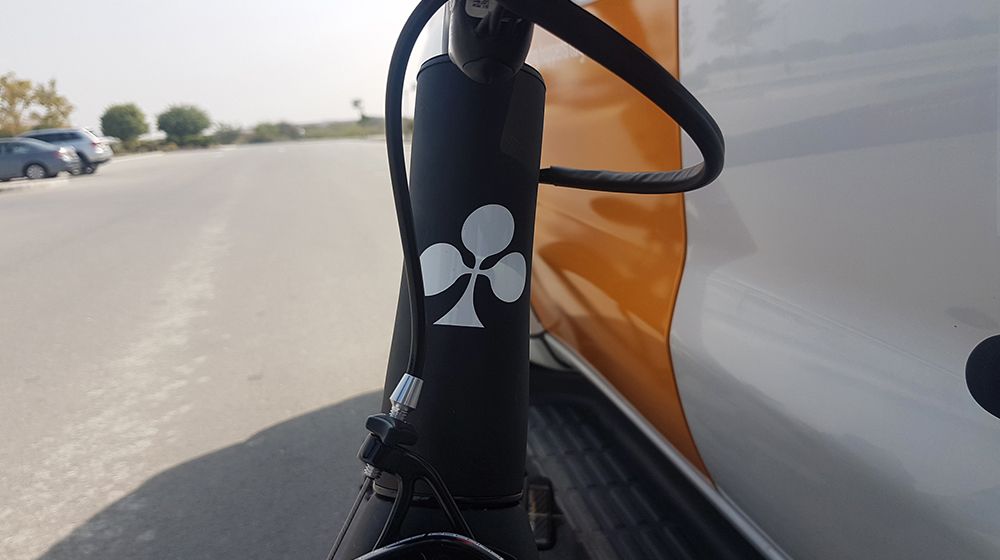 The iconic Colnago logo adorns the head tube of Costa's new race bike