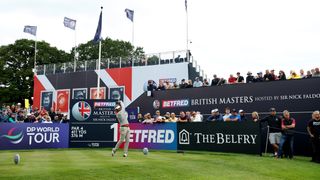 Joost Luiten takes a shot during the Betfred British Masters