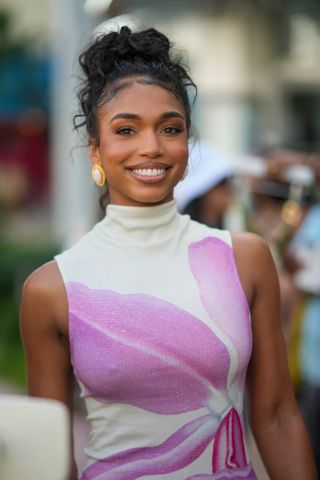 Lori Harvey is seen on December 09, 2023 in Miami, Florida.