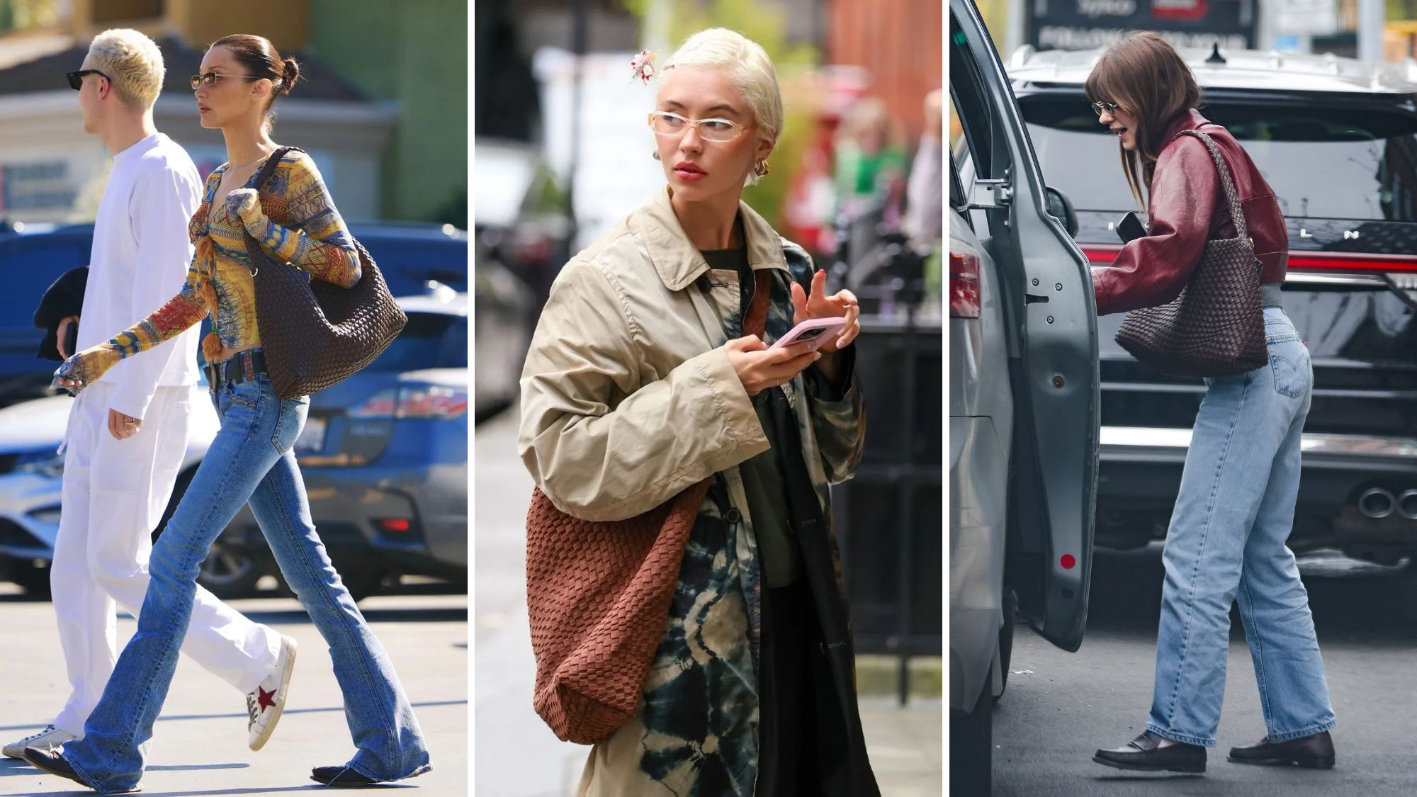 Bella Hadid, Iris Law, Daisy Edgar-Jones carrying Dune Deliberate