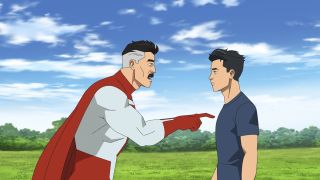 Omni-Man has a serious talk with his son in Invincible on Prime Video