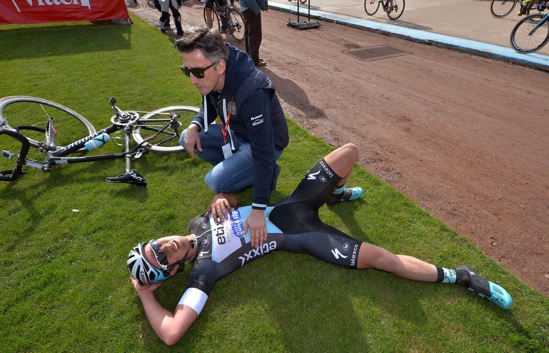 Niki Terpstra is exhausted after Paris-Roubaix