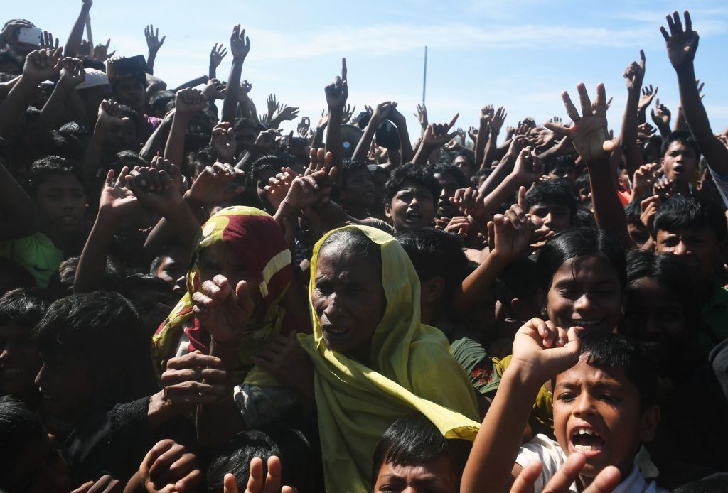 Rohingya refugees.