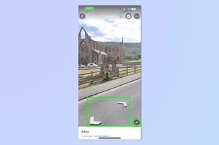 A screenshot showing how to use Google Maps Street View on iOS/iPadOS